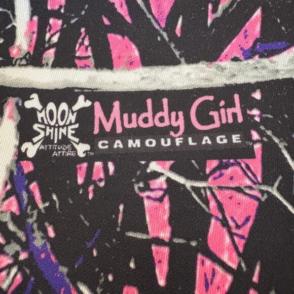 Muddy Girl Moonshine Pink Camo Hoodie - Women's Size Large - Picture 4 of 5